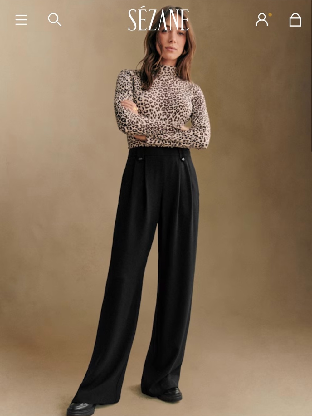 NWT Sezane Loulou Trousers - Black Size 4 (36 France)